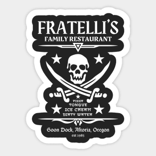 Fratelli's Family Restaurant The Goonies 80s Oregon Original Aesthetic Tribute 〶 Sticker